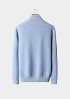 PREMIUM CASHMERE ZIGZAG BUTTON SWEATER