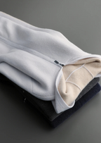 PREMIUM CASHMERE TWO -TONE ZIPPER HOODIE