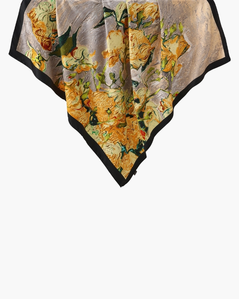 Old Money Impressionist Garden Scarf