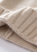 SAND CASHMERE WINTERTIME BEANIE