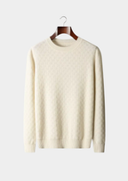 PREMIUM CASHMERE TEXTURED CREWNECK