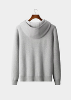 PREMIUM CASHMERE TWO TONE ZIPPER HOODIE