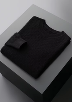PREMIUM CASHMERE TEXTURED CREWNECK