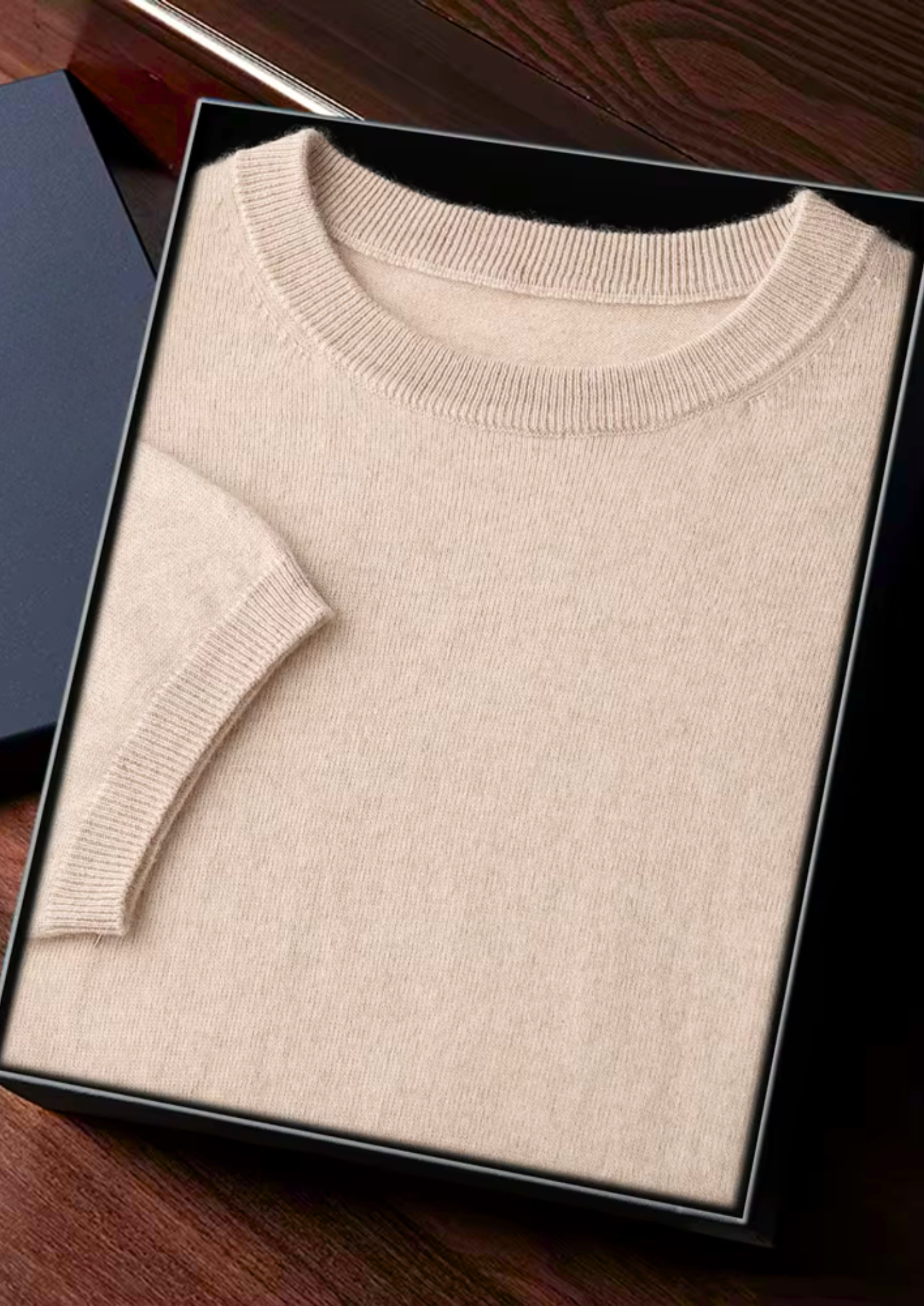 PREMIUM CASHMERE CLASSIC CREWNECK T-SHIRT