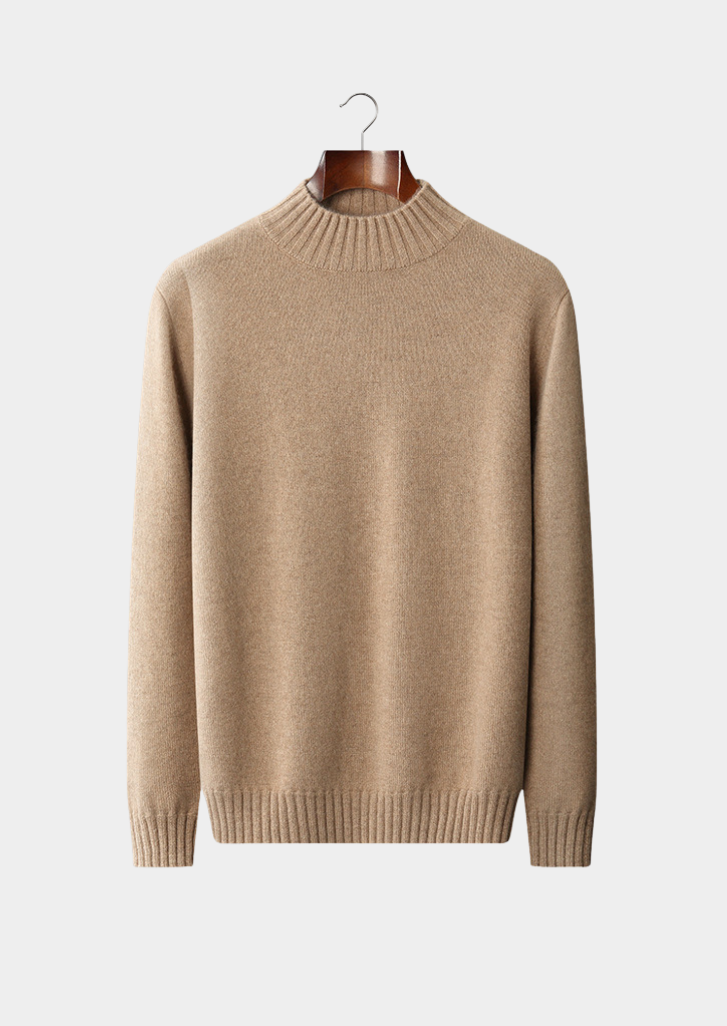 PURE CASHMERE MOCKNECK SWEATER