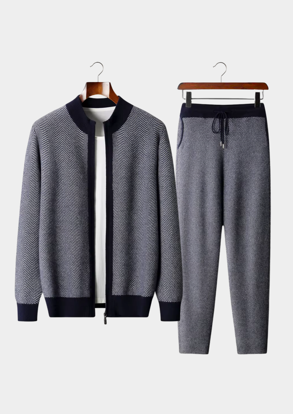 PURE EXTRA-FINE MERINO WOOL PATTERNED SET
