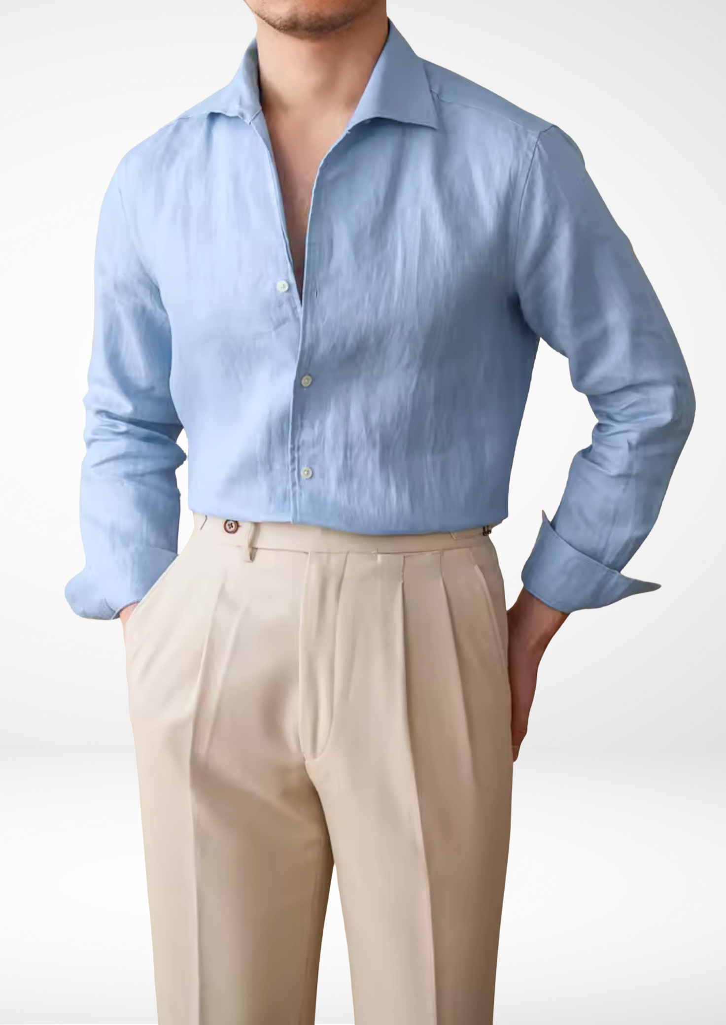 PORTOFINO COASTAL SHIRT - Light Blue