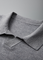 PREMIUM CASHMERE BUTTONLESS SWEATER POLO