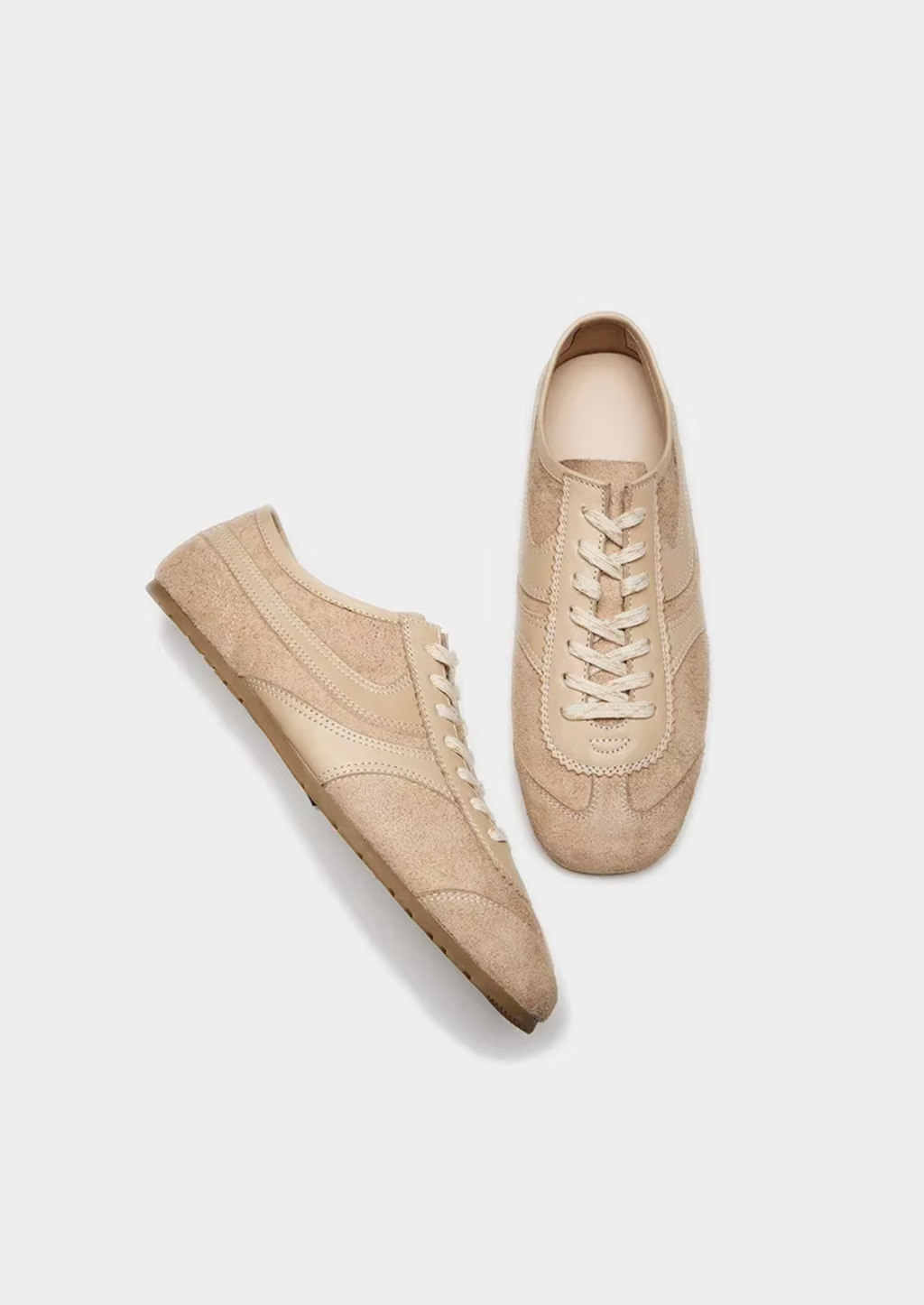 SAND RETRO TWO-TONE SUEDE RUNNER