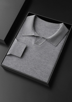 PREMIUM CASHMERE BUTTONLESS SWEATER POLO
